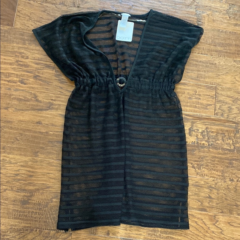 Black Sheer Cover-Up Dress